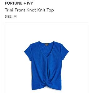 Fortune and ivy blue blouse
